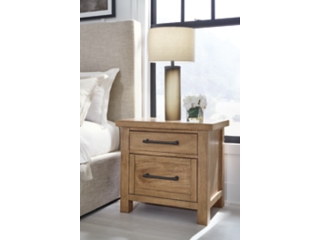 Kristiland 29" 2 Drawer Charging Nightstand