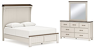 Darborn Queen Panel Bed with Mirrored Dresser, , large