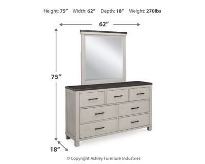 Darborn Queen Panel Bed with Mirrored Dresser
