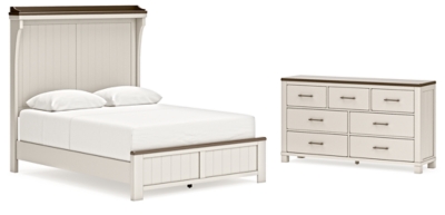 APG-B796B2-4P Darborn Queen Panel Bed with Dresser, Gray/Brown sku APG-B796B2-4P