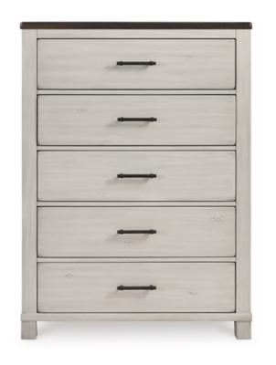 Darborn Queen Panel Bed with Mirrored Dresser and Chest
