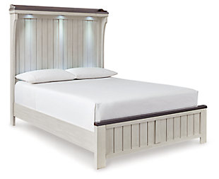 Darborn Queen Panel Bed, Gray/Brown, large