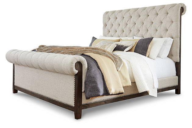 Hillcott Queen Upholstered Bed Ashley, King Sleigh Bed Ashley Furniture