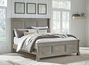 Moreshire California King Panel Bed, Bisque, rollover