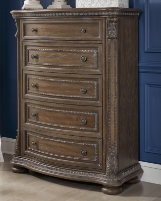 B803-46 Charmond 5 Drawer Chest of Drawers, Brown sku B803-46