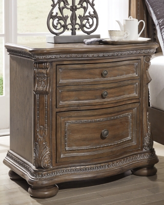 If storage is what you seek, the ashley furniture contemporary night stand offers two full drawers. nightstands ashley furniture homestore