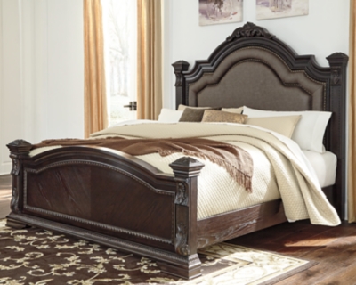 Wellsbrook California King Poster Bed, Dark Brown, large