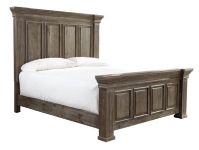 The derekson full bed by ashley furniture features thick and heavy design with a rustic butcher block finish over replicated pine grain for an authentic touch. usd