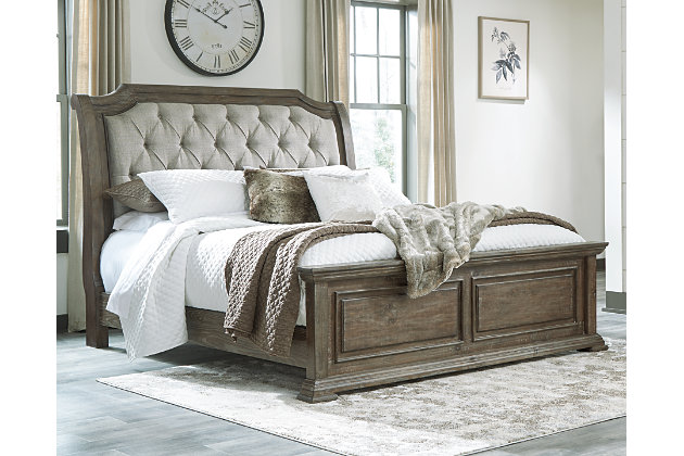 Wyndahl Queen Upholstered Panel Bed, Upholstered Headboard King Bedroom Set