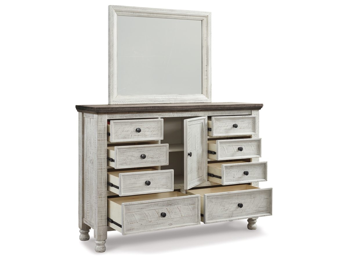 Drawer ショートアウター　36 Havalance 8 Drawer Dresser and Mirror with Door | Ashley