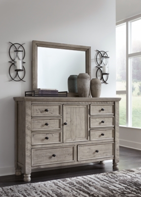 APK-B816-DM Harrastone 8 Drawer Dresser and Mirror with Cabine sku APK-B816-DM