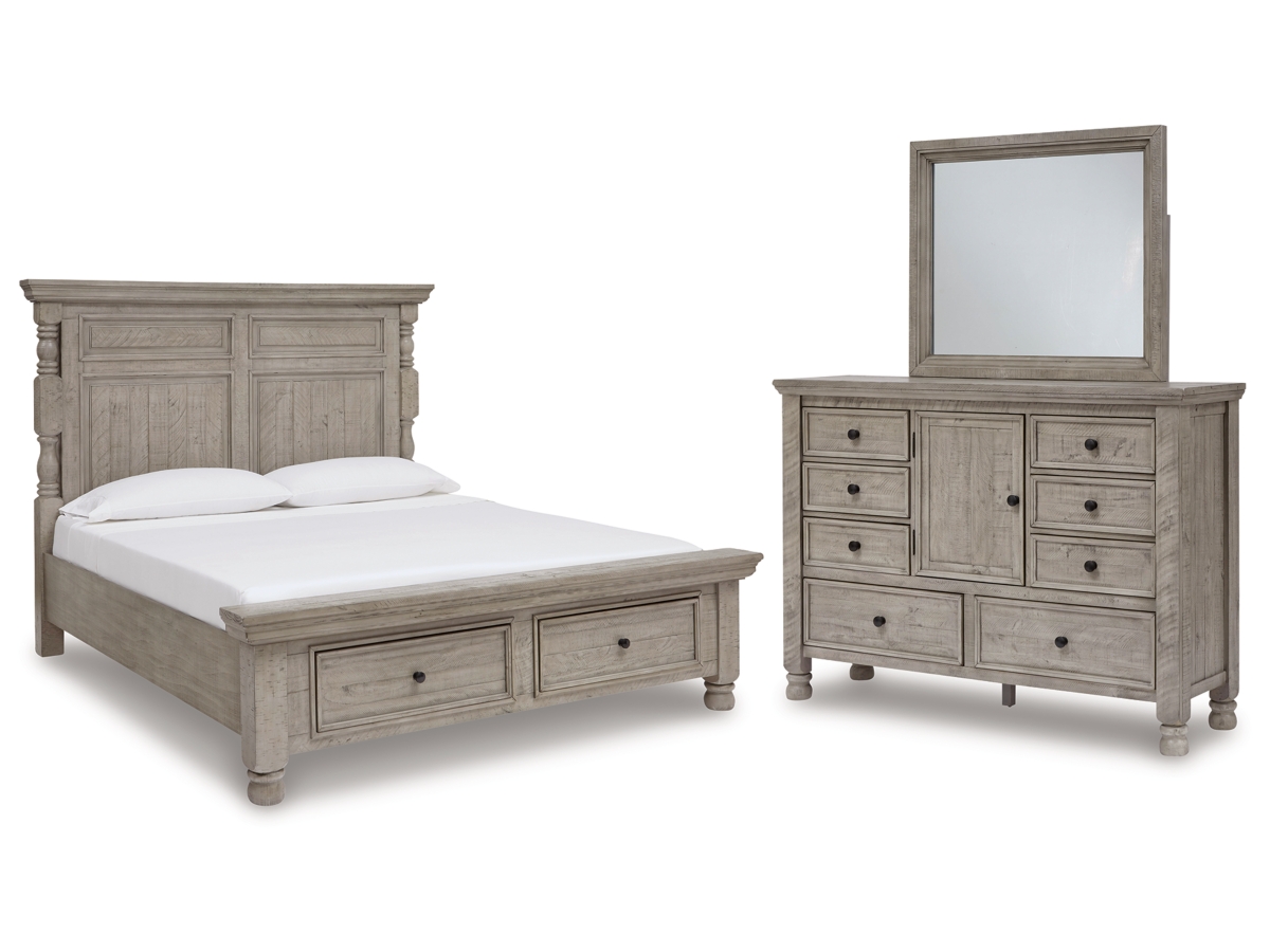 AshleyP!24 ⭐︎room306contemporary Roanhowe King Panel Bed with Dresser and Nightstand | Ashley