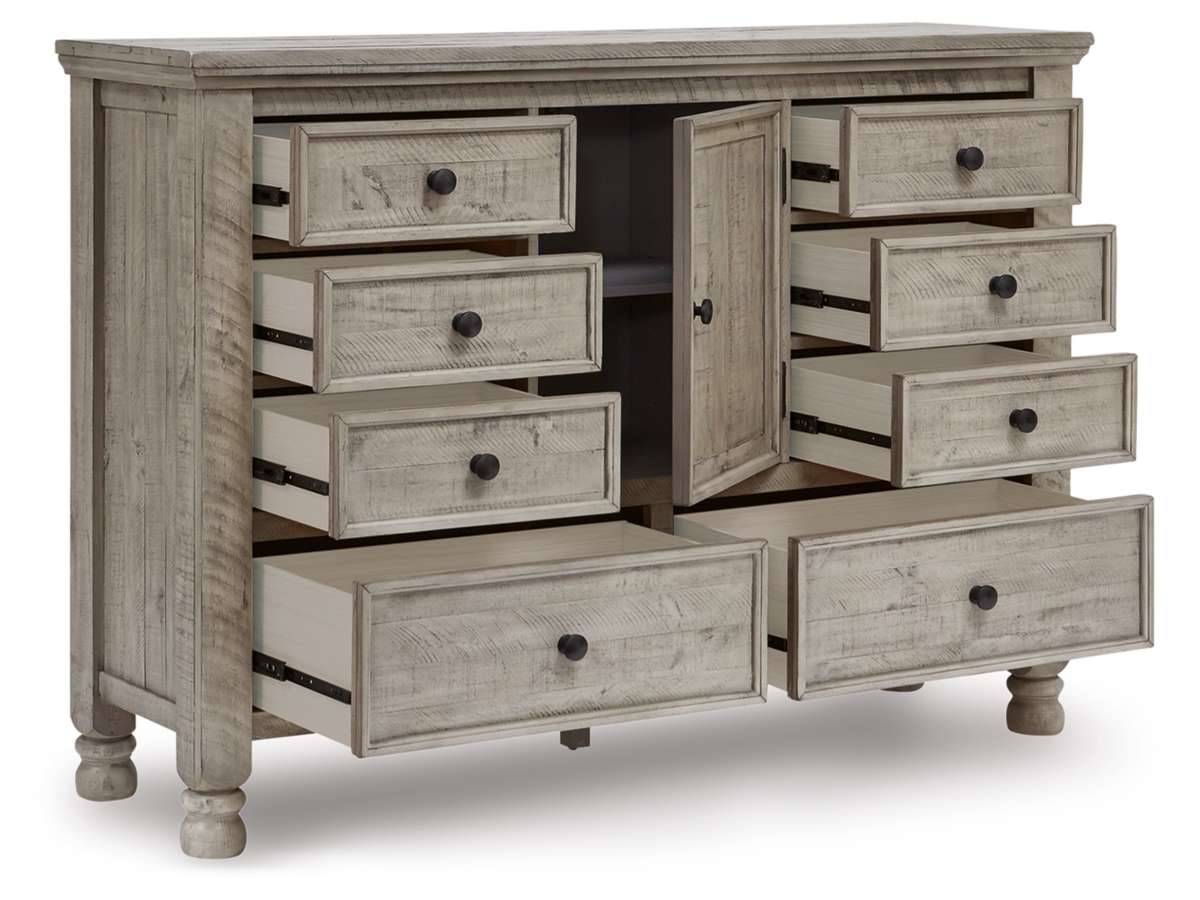 Harrastone Queen Panel Bed with Dresser | Ashley