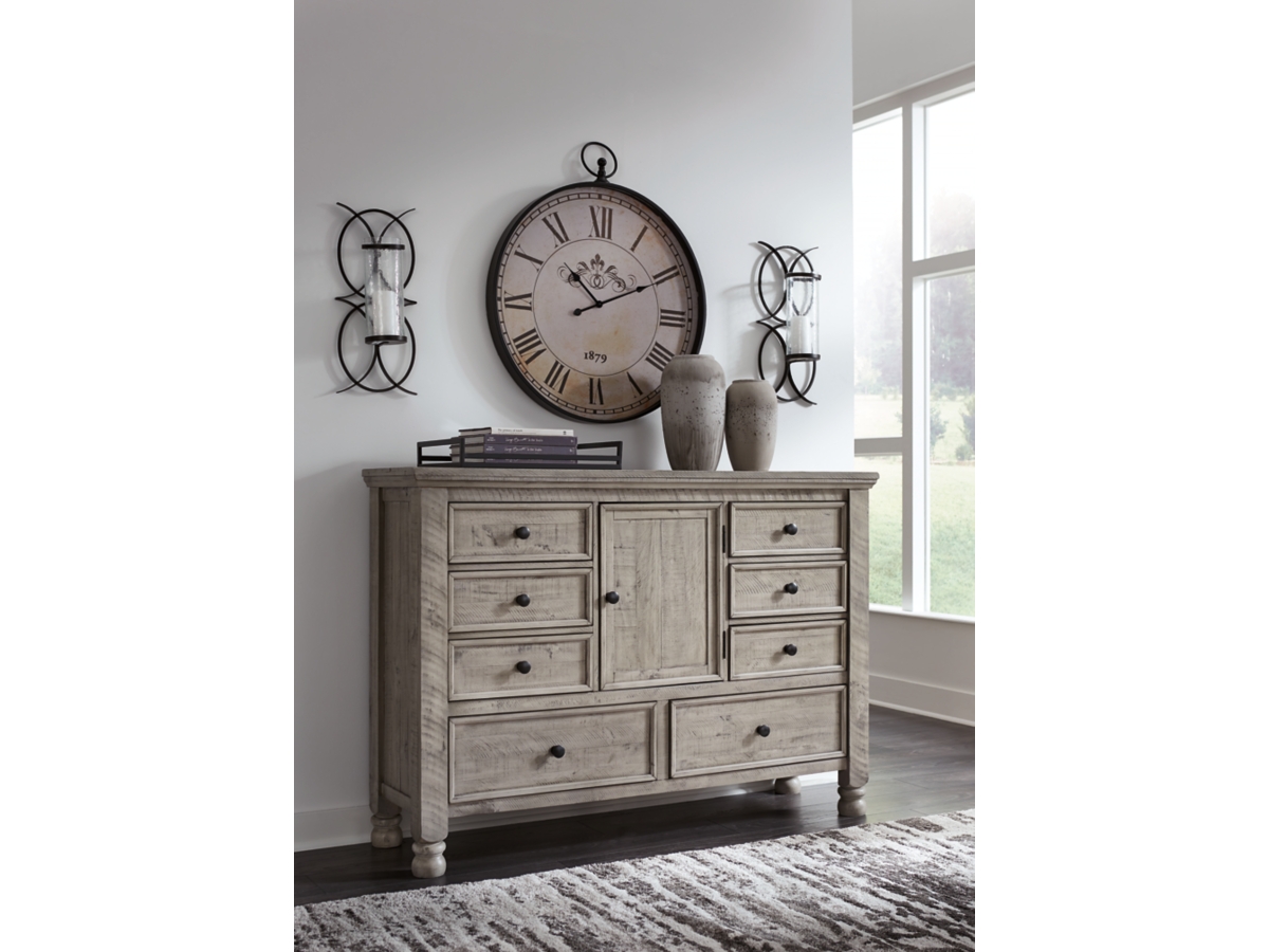 Harrastone 8 Drawer Dresser with Cabinet Ashley