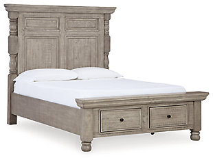 Harrastone Queen Panel Bed, Gray, large
