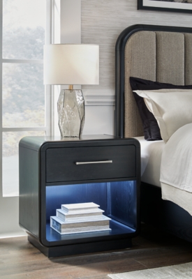 B821-91 Rowanbeck 26 1 Drawer Charging Nightstand, Black sku B821-91