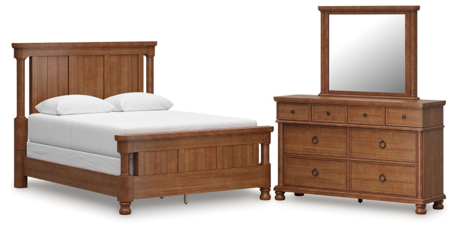 Cama Queen, Cómoda y Espejo Chadworth - image 1