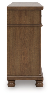 Wooden cabinet/sideboard with column design and rounded foot