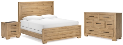 APG-B841B4-5PC Galliden King Panel Bed with Dresser and Nightstan sku APG-B841B4-5PC