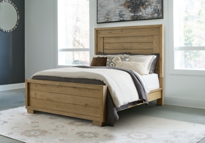 Galliden Queen Panel Bed, Light Brown