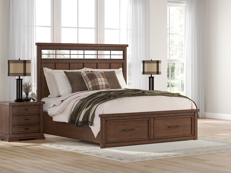 Taffenbrook King Panel Storage Bed – アシュレイ
