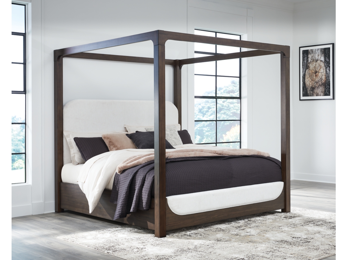 Breckington Queen Upholstered Canopy Bed
