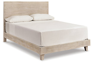Michelia Queen Panel Bed, Bisque, large