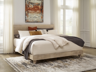 Michelia King Panel Bed, Bisque, rollover