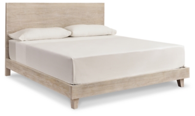 Michelia King Panel Bed, Bisque, large