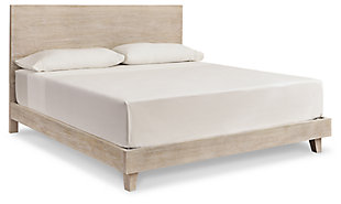 Michelia King Panel Bed, Bisque, large