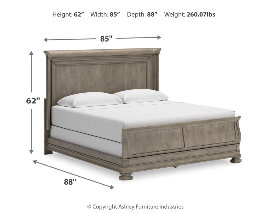 Cama trineo, cómoda y espejo Lexorne King - image 16