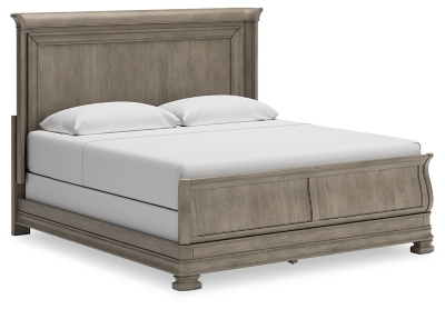 Lexorne California King Sleigh Bed, Gray