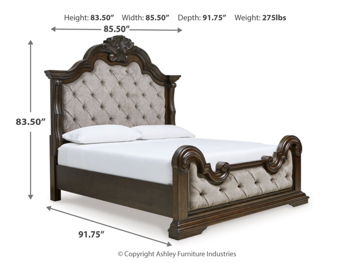 ◇Ashley Furniture　|　KINDREAM　マットレス付　クイーン ASHLEY FURNITURE Queen Upholstered Bed With Mattress