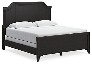 Welltern Queen Panel Bed, Black, large