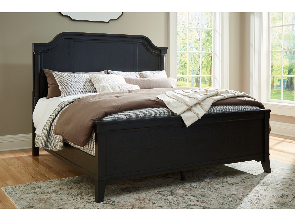 Black on sale panel bed