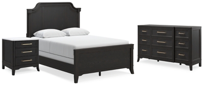 APG-B971B4-5PC Welltern Queen Panel Bed with Dresser and Nightsta sku APG-B971B4-5PC