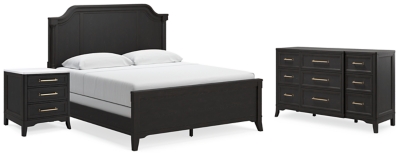 APG-B971B8-5PC Welltern King Panel Bed with Dresser and Nightstan sku APG-B971B8-5PC