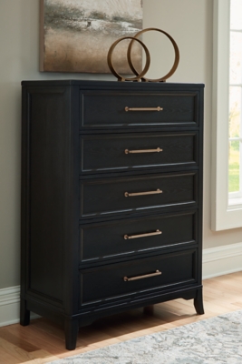 B971-46 Welltern 5 Drawer Chest of Drawers, Black sku B971-46