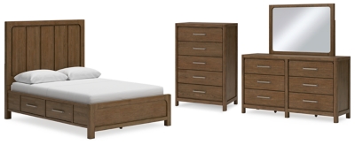 APG-B974B4-6PC Cabalynn Queen Panel Bed with Storage with Mirrore sku APG-B974B4-6PC