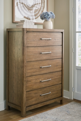 B974-46 Cabalynn 5 Drawer Chest, Light Brown sku B974-46