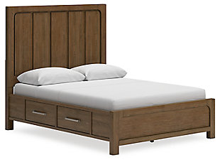 Cabalynn Queen Panel Bed with Storage, Light Brown, large