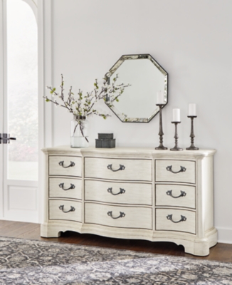 Arlendyne 9 Drawer Dresser, Antique White