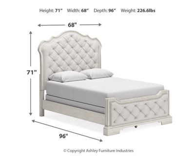 Arlendyne Queen Upholstered Bed, Antique White, large