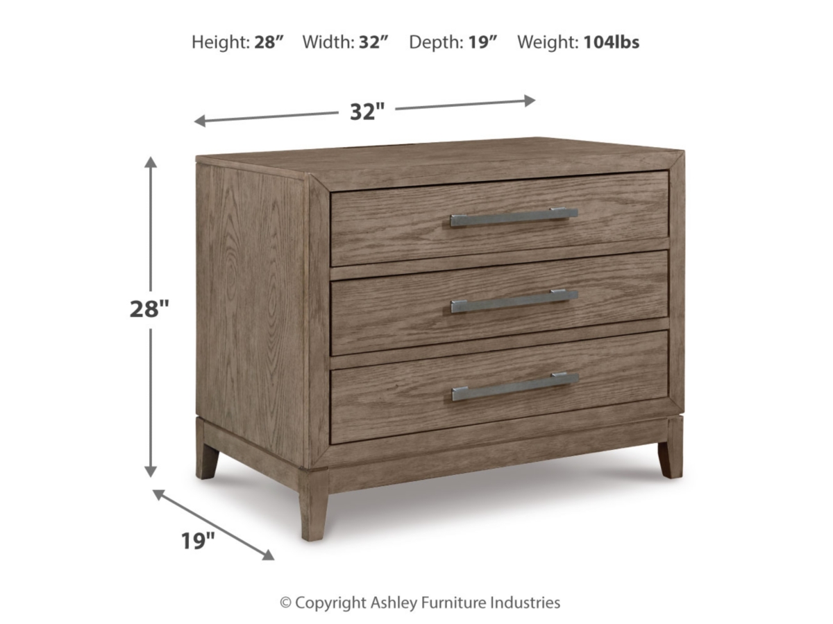 Ashley furniture 3 drawer shop nightstand