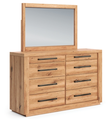 Bracken dresser with mirror rendering side view