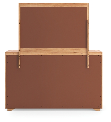 Bracken dresser with mirror packaging/assembly view