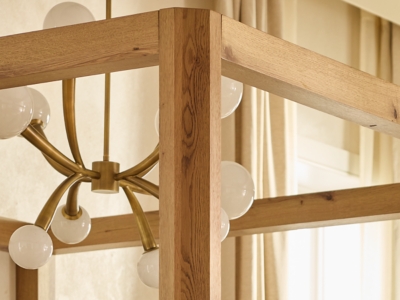 Bracken Canopy Bed, Light Brown, large
