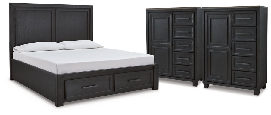Cama de almacenamiento Foyland King y 2 cajoneras - image 1