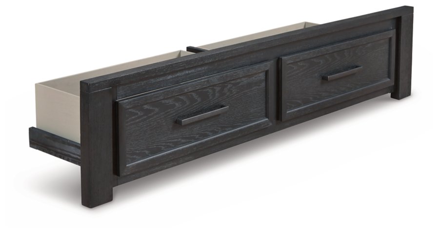 Cama Foyland California King Panel Storage, tocador y espejo - image 3
