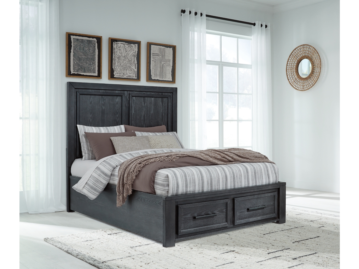 Foyland Queen Bed - Black/Brown Foyland Queen Bed - Black/Brown